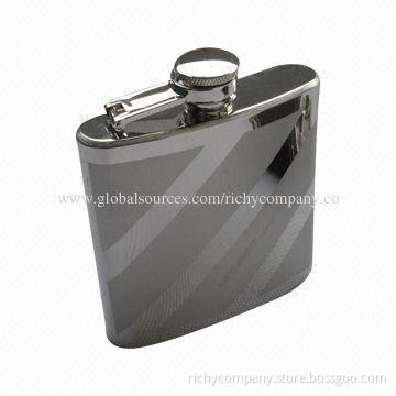 Hip flask, made of stainless steel
